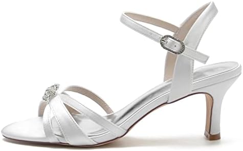 Women’s Rhinestone Kitten-Heel Bridal Sandals