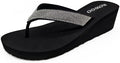 Women’s Rhinestone Wedge Flip-Flops