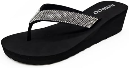 Women’s Rhinestone Wedge Flip-Flops