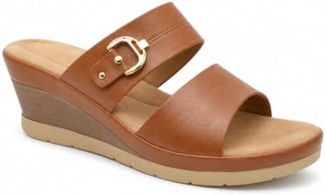 Women’s Double-Strap Wedge Slides
