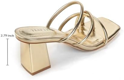 Women’s Square-Toe Block-Heel Thong Sandals