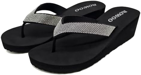 Women’s Rhinestone Wedge Flip-Flops