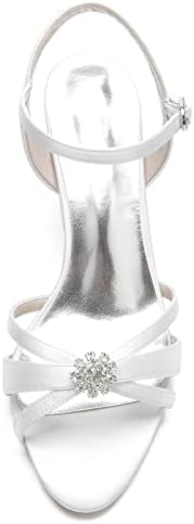 Women’s Rhinestone Kitten-Heel Bridal Sandals