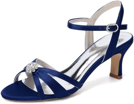 Women’s Rhinestone Kitten-Heel Bridal Sandals