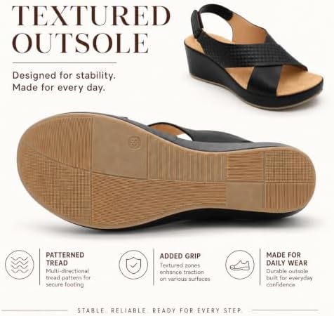 Women’s Crossover-Strap Wedge Sandals