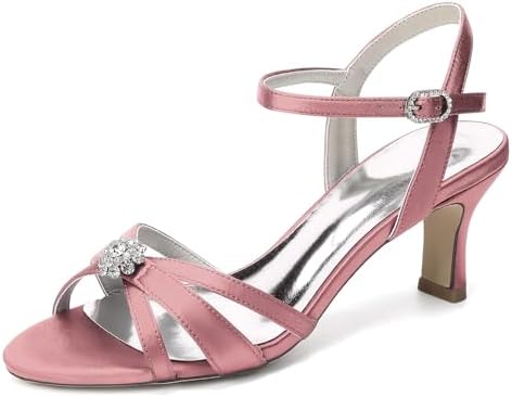 Women’s Rhinestone Kitten-Heel Bridal Sandals