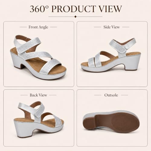 Women’s Rhinestone Platform Sandals