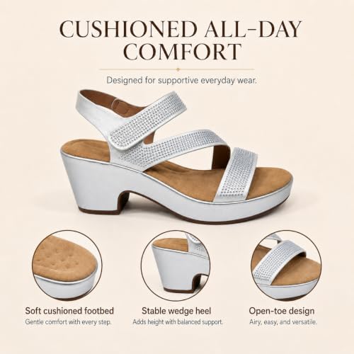Women’s Rhinestone Platform Sandals