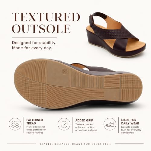 Women’s Crossover-Strap Wedge Sandals