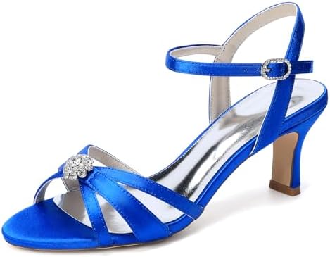 Women’s Rhinestone Kitten-Heel Bridal Sandals
