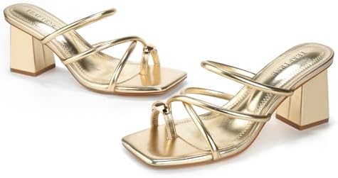 Women’s Square-Toe Block-Heel Thong Sandals