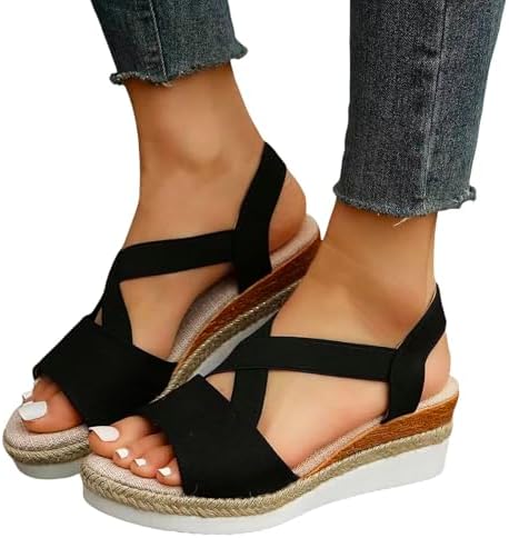 Women’s Cross-Strap Espadrille Wedges
