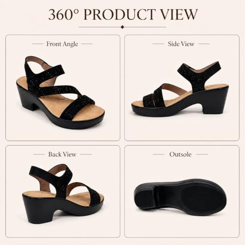 Women’s Rhinestone Platform Sandals