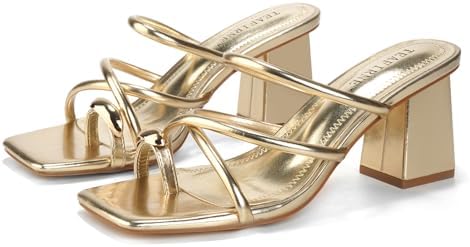Women’s Square-Toe Block-Heel Thong Sandals