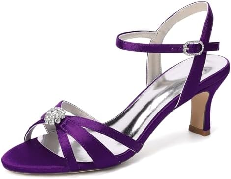Women’s Rhinestone Kitten-Heel Bridal Sandals