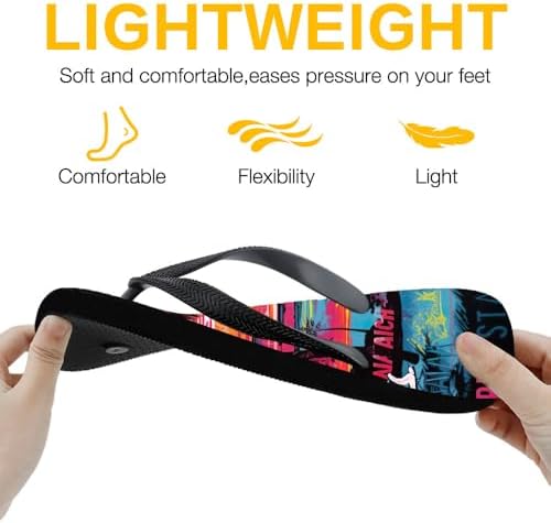 Palm-Print Beach Flip-Flops