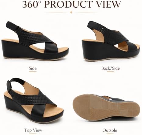 Women’s Crossover-Strap Wedge Sandals