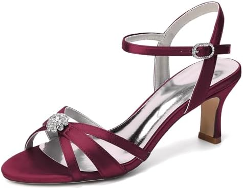 Women’s Rhinestone Kitten-Heel Bridal Sandals