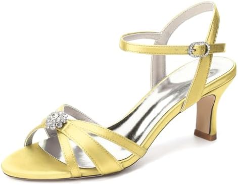 Women’s Rhinestone Kitten-Heel Bridal Sandals