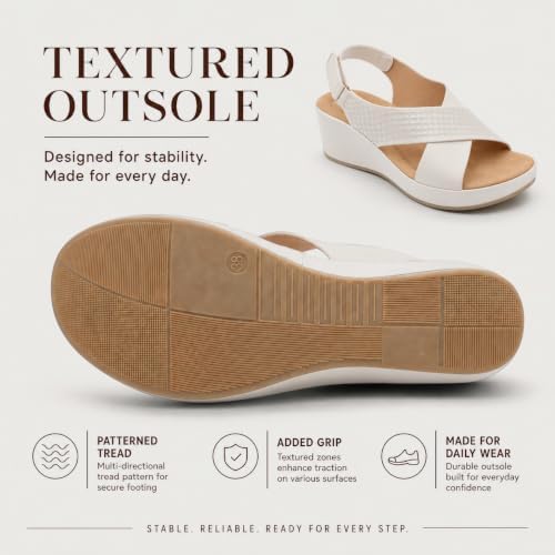 Women’s Crossover-Strap Wedge Sandals