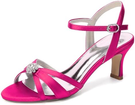 Women’s Rhinestone Kitten-Heel Bridal Sandals