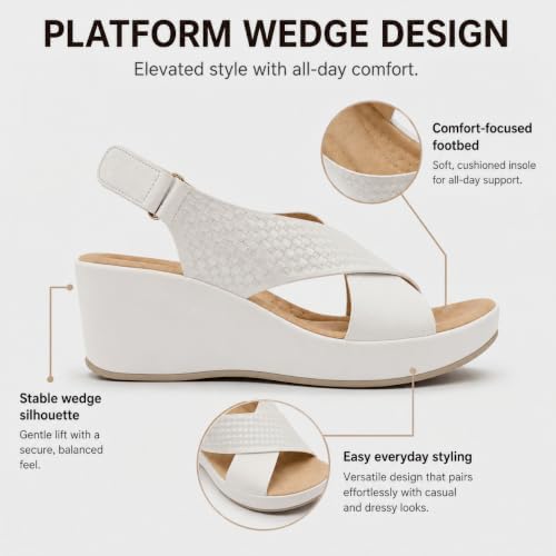 Women’s Crossover-Strap Wedge Sandals