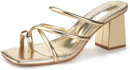 Women’s Square-Toe Block-Heel Thong Sandals