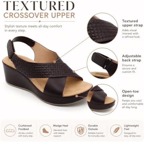 Women’s Crossover-Strap Wedge Sandals