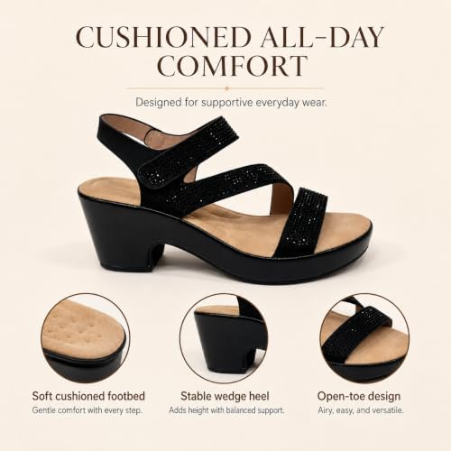 Women’s Rhinestone Platform Sandals