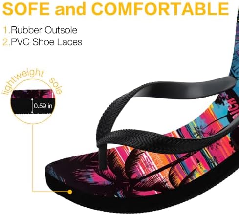 Palm-Print Beach Flip-Flops