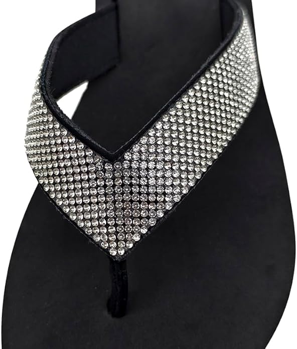 Women’s Rhinestone Wedge Flip-Flops