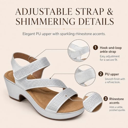 Women’s Rhinestone Platform Sandals