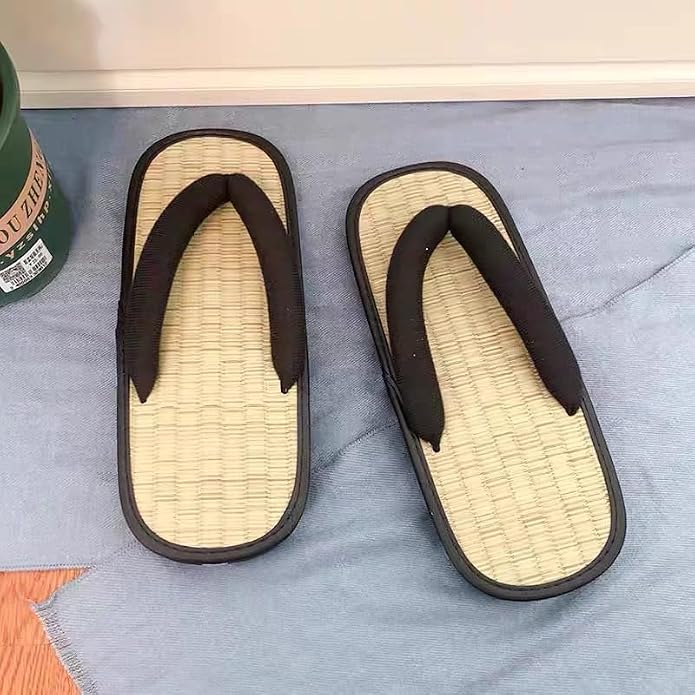 Bamboo Tatami Straw Flip-Flops