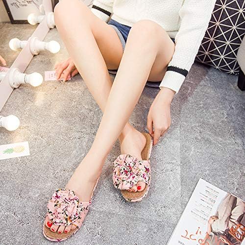 Women’s Floral Bow Flat Slides