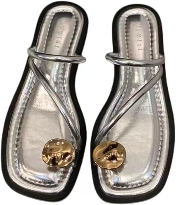 Women's V-Strap Toe Ring Flat Sandals